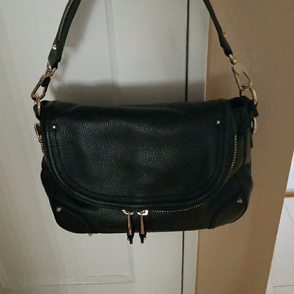 Black leather aldo bag